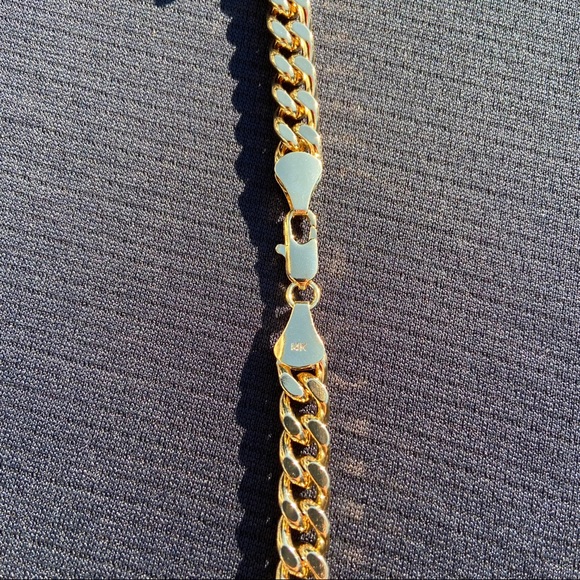 Gold Chain 14k Stamped Cuban 30in 8mm - Picture 4 of 4